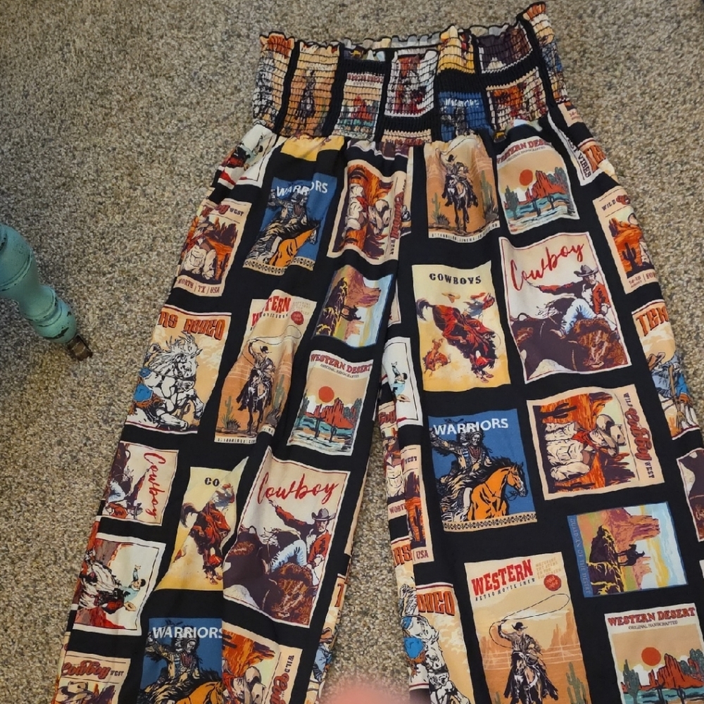 Avery Multicolor Western Print Pants